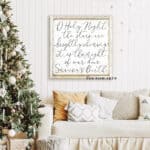 O Holy Night Sign handmade by ToeFishArt. Original, custom, personalized wall decor signs. Canvas, Wood or Metal. Rustic modern farmhouse, cottagecore, vintage, retro, industrial, Americana, primitive, country, coastal, minimalist.